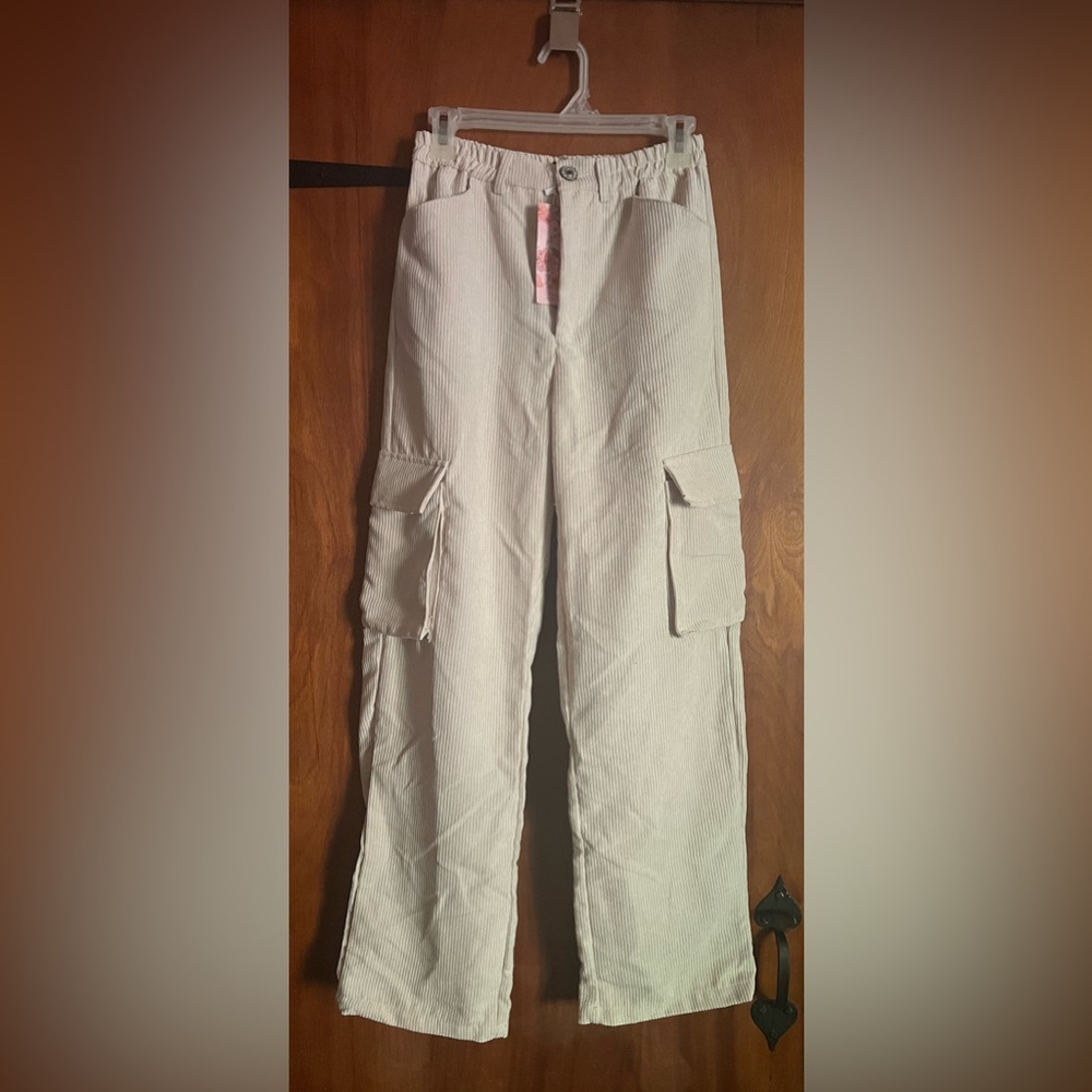 Corduroy pants shein size 4 light tan